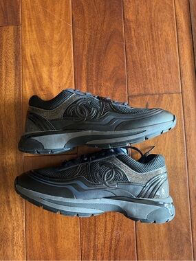 CHANEL Men's black trainers